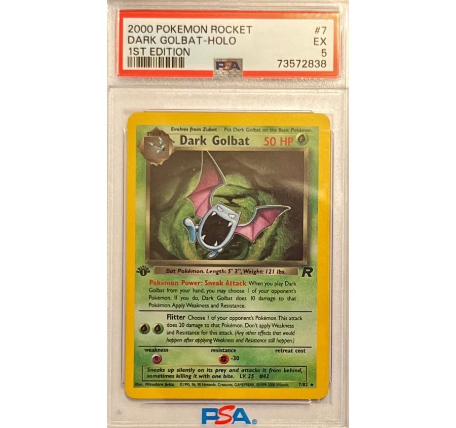 1st edition Dark Golbat Holo Pokemon Rocket PSA 5