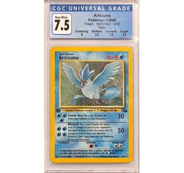 1st edition Articuno Pokemon - Fossil Holo CGC 7.5